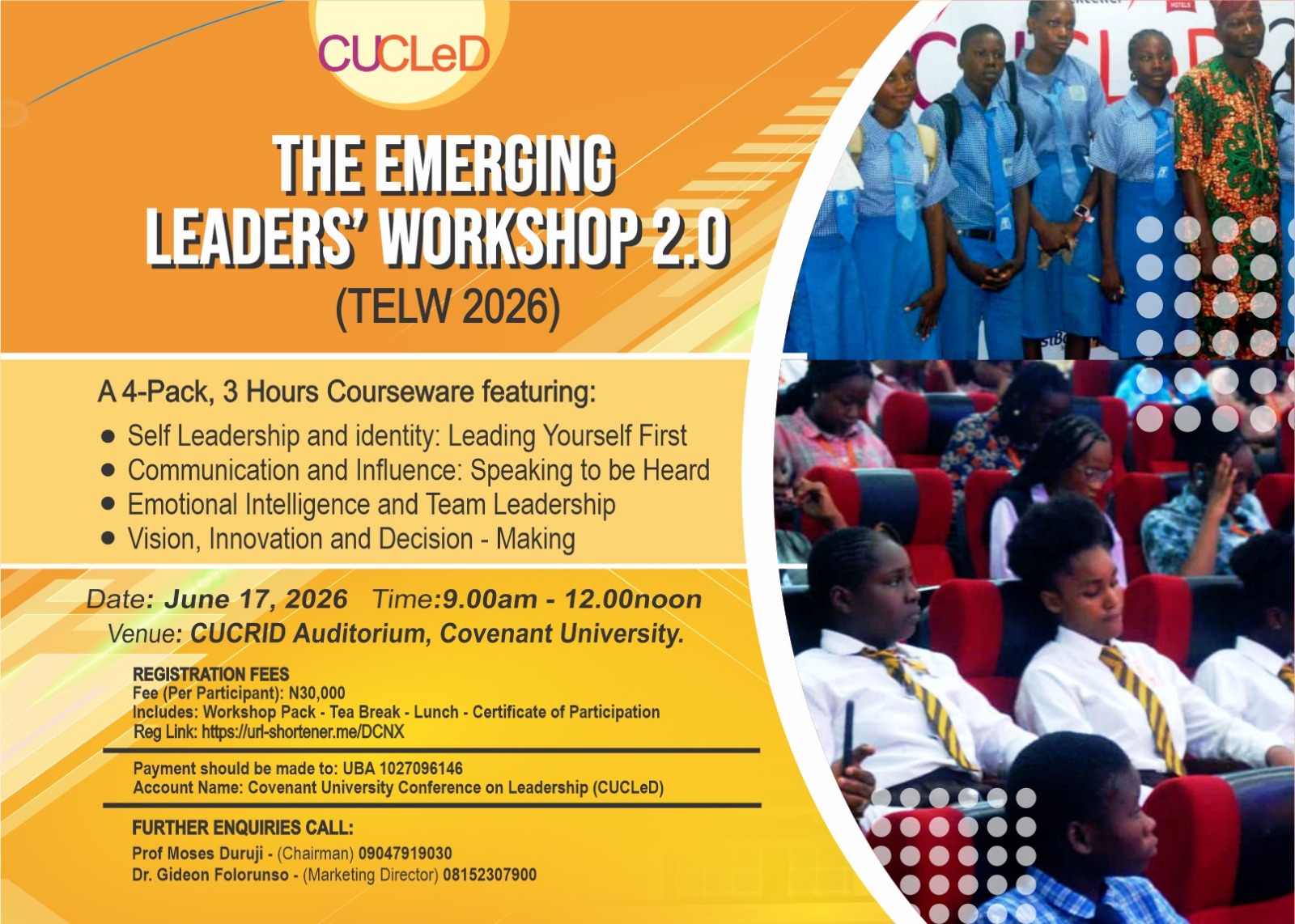 Emerging Leaders Workshop Flyer